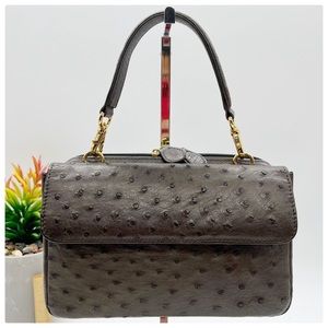Small Ostrich leather handbag